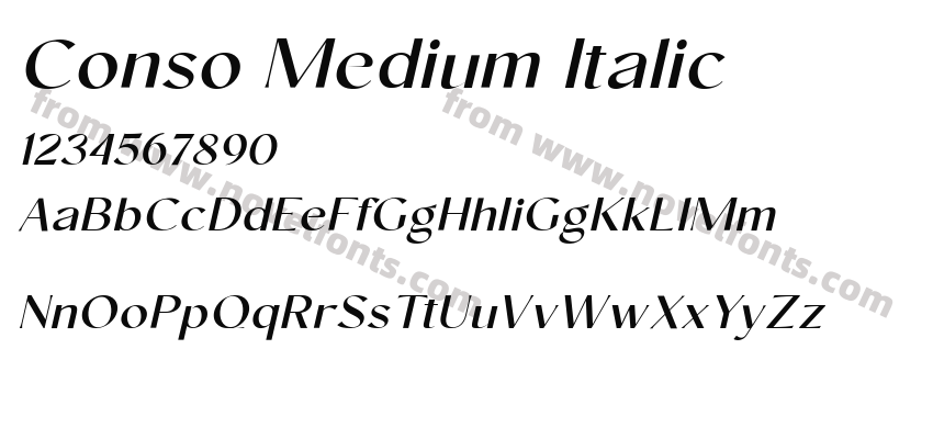 Conso Medium ItalicPreview