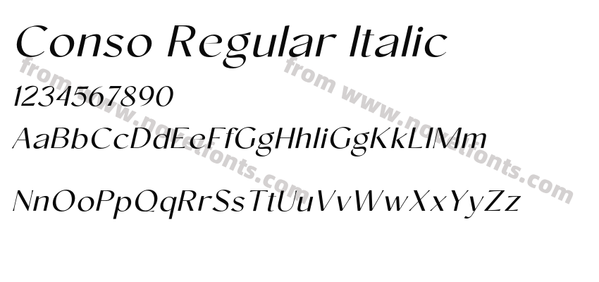 Conso Regular ItalicPreview