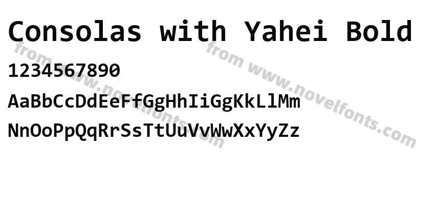 Consolas with Yahei BoldPreview