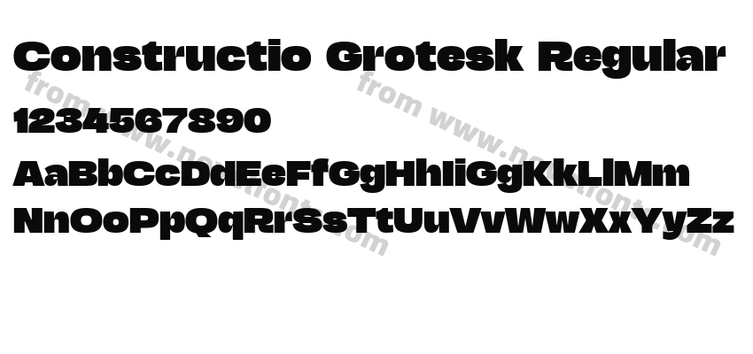 Constructio Grotesk RegularPreview