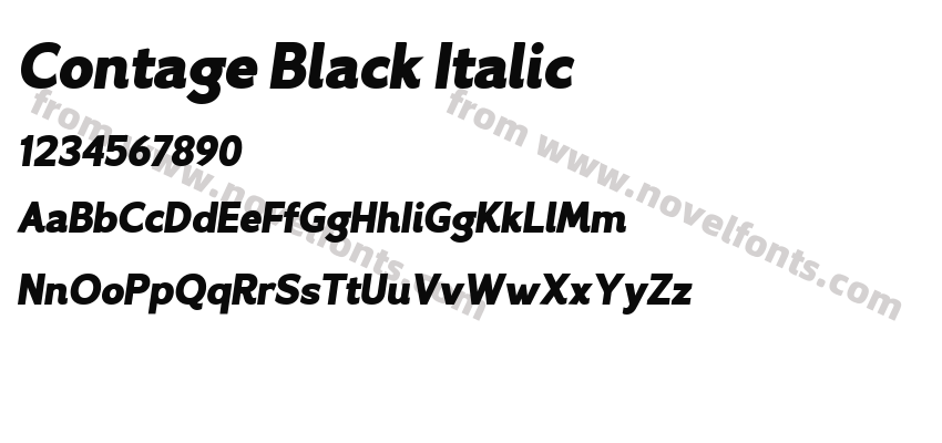 Contage Black ItalicPreview