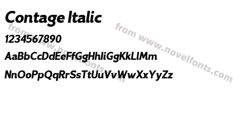 Contage ItalicPreview