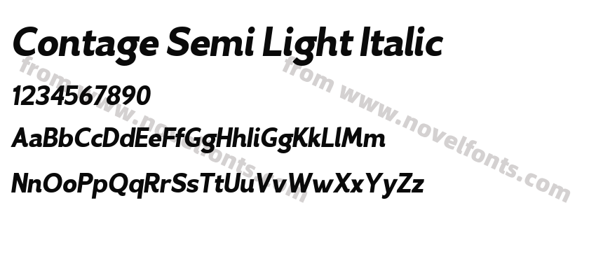 Contage Semi Light ItalicPreview