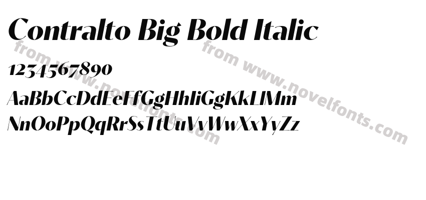 Contralto Big Bold ItalicPreview