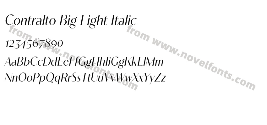 Contralto Big Light ItalicPreview