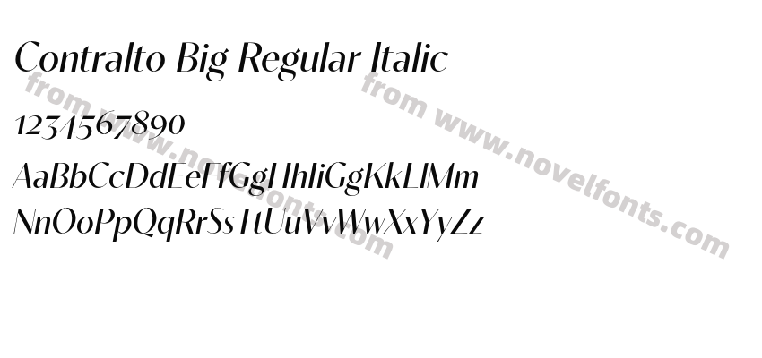 Contralto Big Regular ItalicPreview