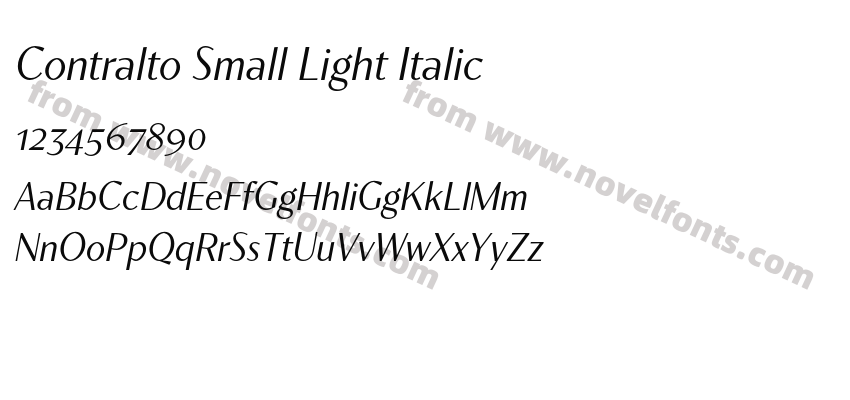 Contralto Small Light ItalicPreview