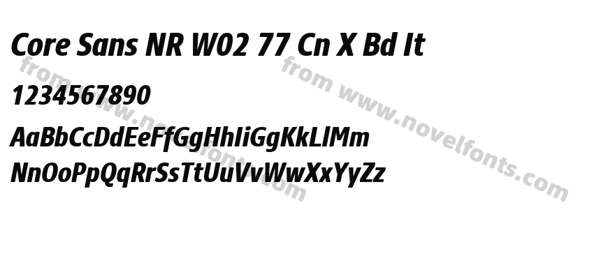 Core Sans NR W02 77 Cn X Bd ItPreview