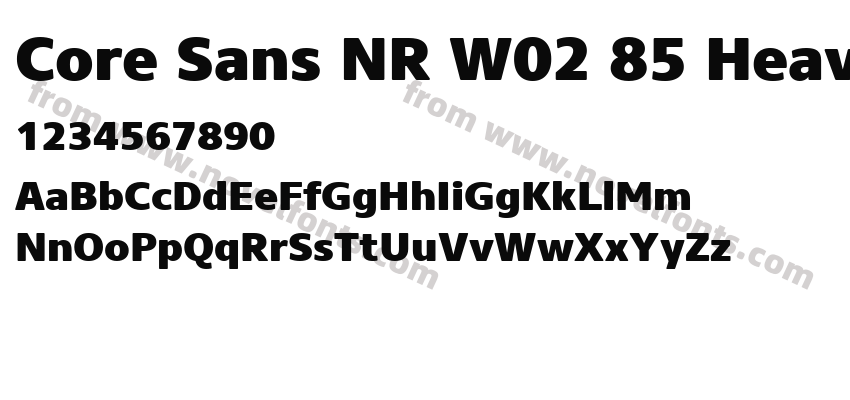 Core Sans NR W02 85 HeavyPreview