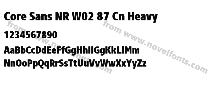 Core Sans NR W02 87 Cn HeavyPreview