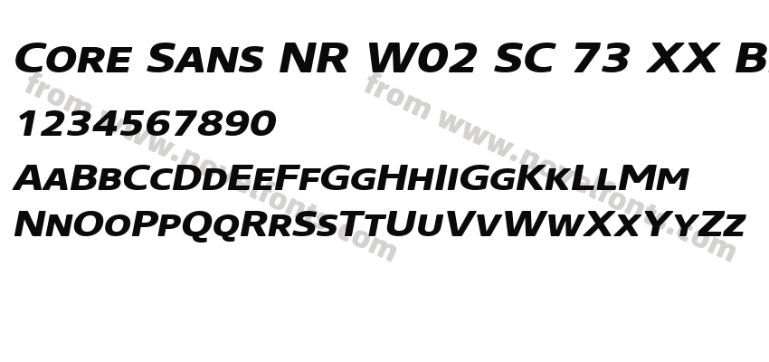 Core Sans NR W02 SC 73 XX Bd ItPreview