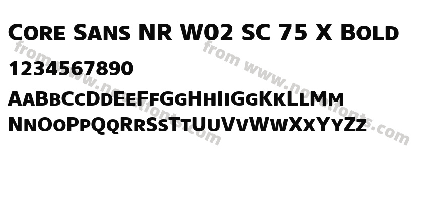 Core Sans NR W02 SC 75 X BoldPreview