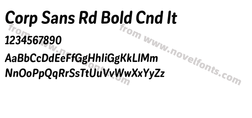 Corp Sans Rd Bold Cnd ItPreview