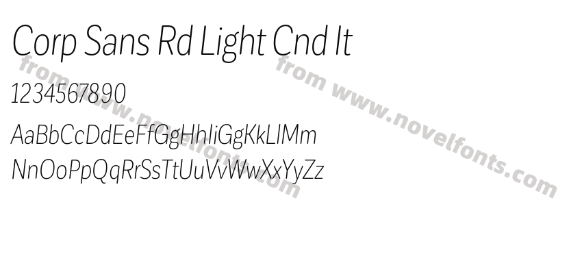 Corp Sans Rd Light Cnd ItPreview