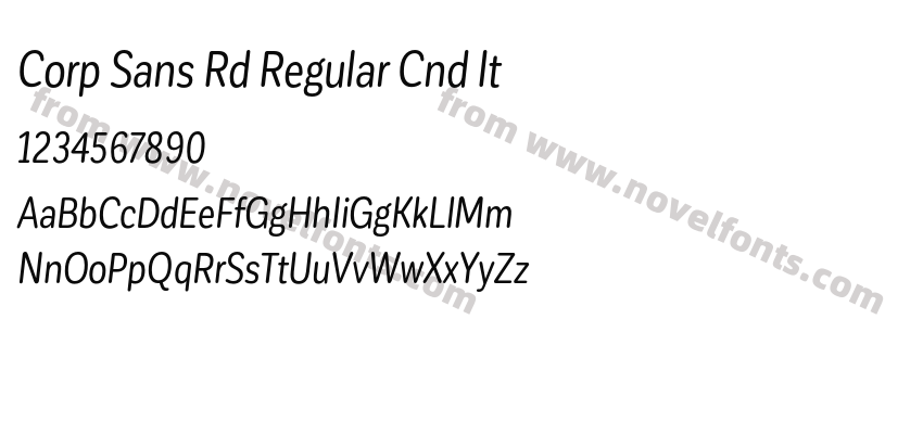 Corp Sans Rd Regular Cnd ItPreview
