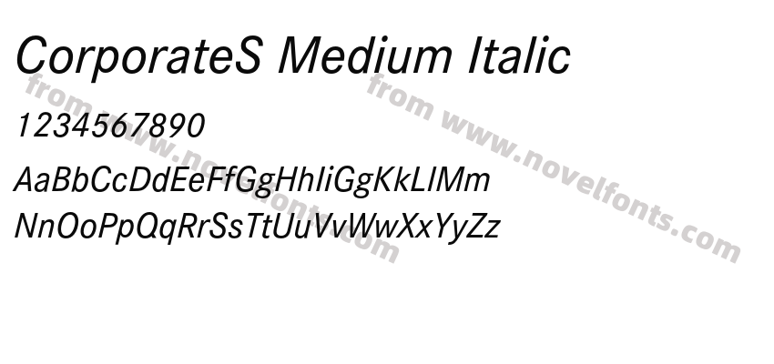CorporateS Medium ItalicPreview