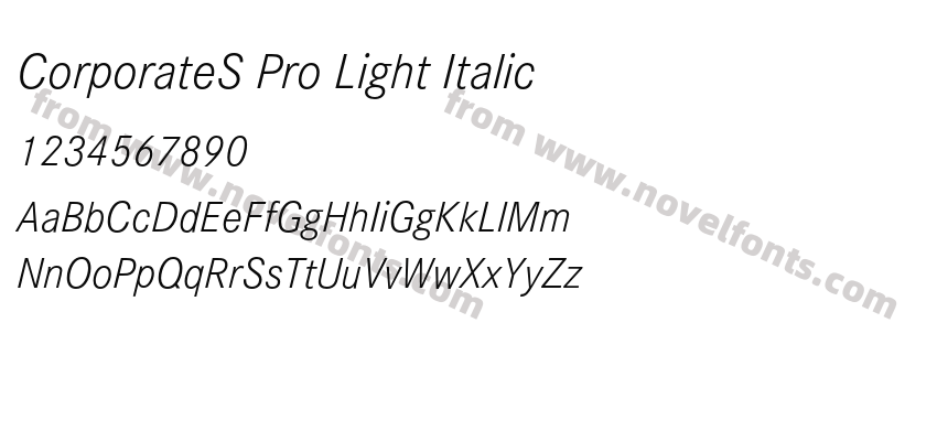 CorporateS Pro Light ItalicPreview