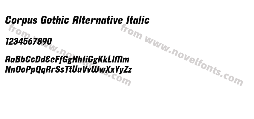 Corpus Gothic Alternative ItalicPreview