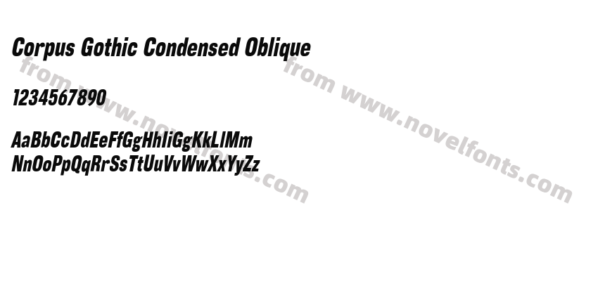 Corpus Gothic Condensed ObliquePreview