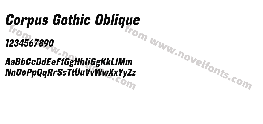 Corpus Gothic ObliquePreview