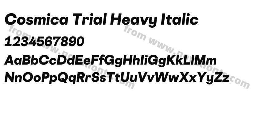 Cosmica Trial Heavy ItalicPreview