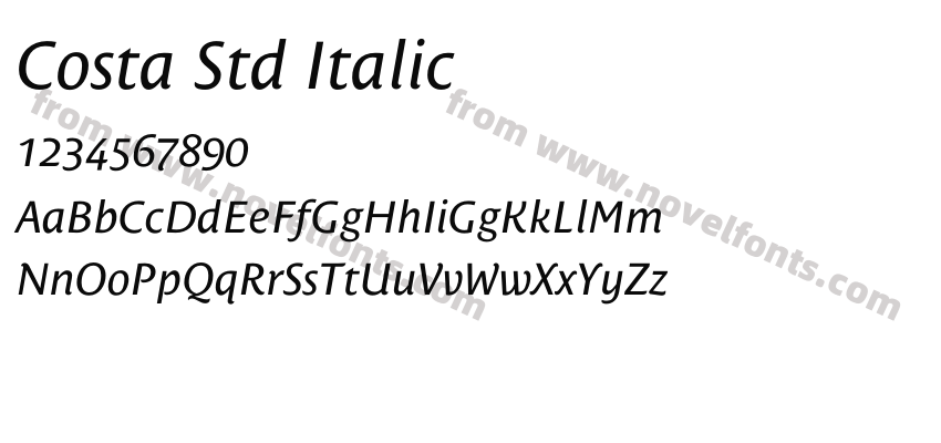 Costa Std ItalicPreview