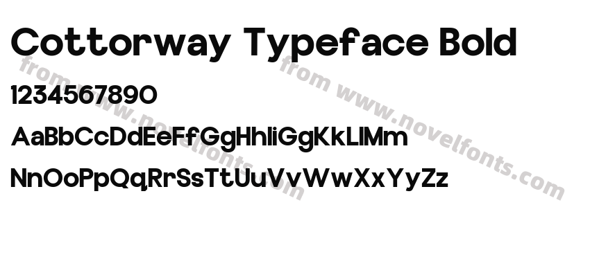 Cottorway Typeface BoldPreview