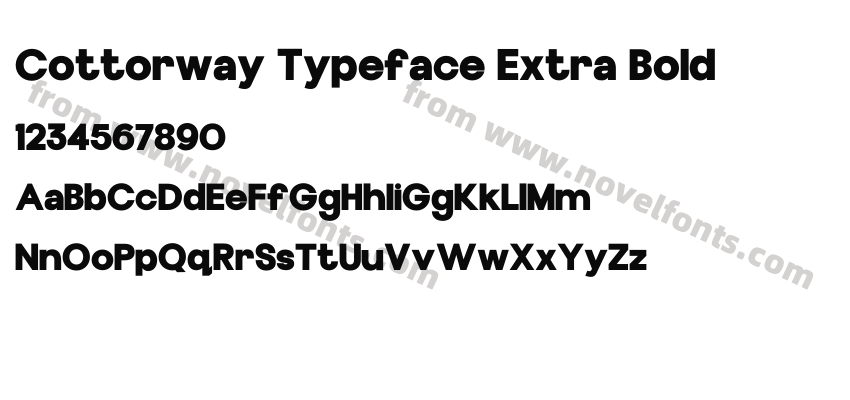 Cottorway Typeface Extra BoldPreview