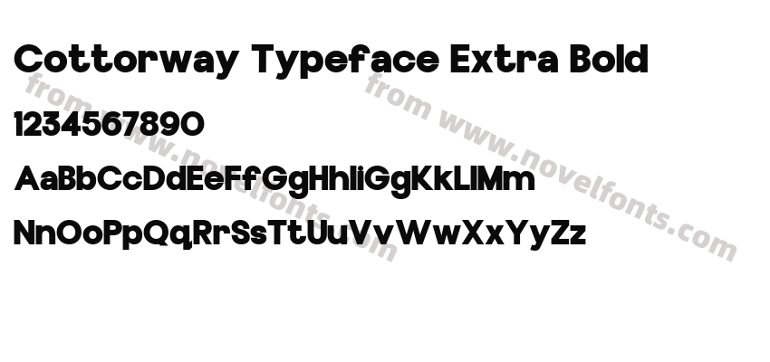 Cottorway Typeface Extra BoldPreview