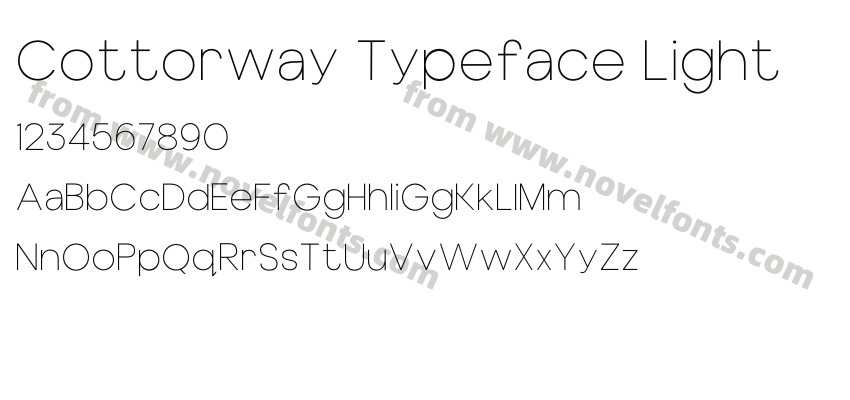 Cottorway Typeface LightPreview