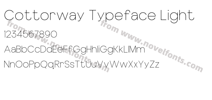 Cottorway Typeface LightPreview