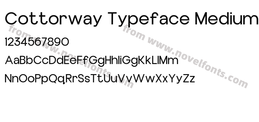 Cottorway Typeface MediumPreview