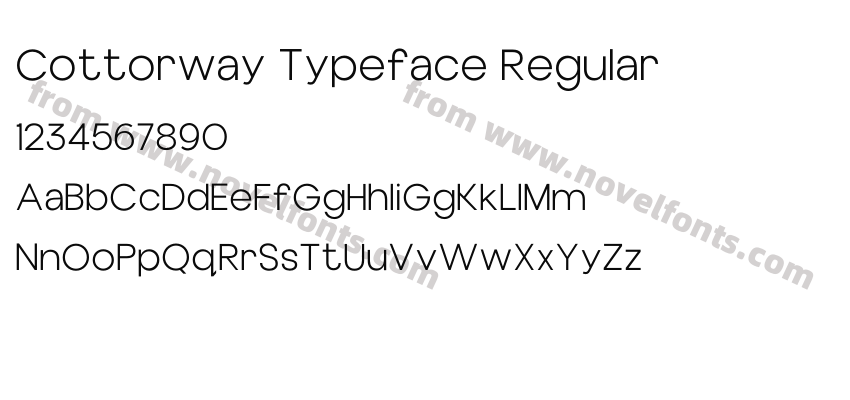 Cottorway Typeface RegularPreview