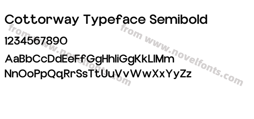 Cottorway Typeface SemiboldPreview