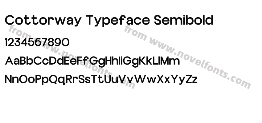 Cottorway Typeface SemiboldPreview