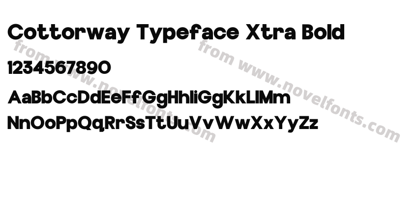 Cottorway Typeface Xtra BoldPreview