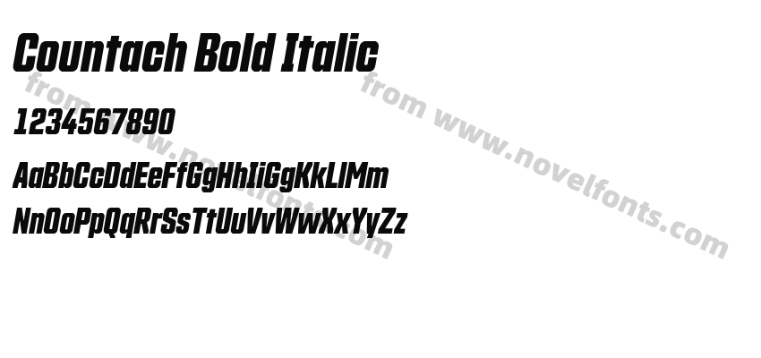 Countach Bold ItalicPreview