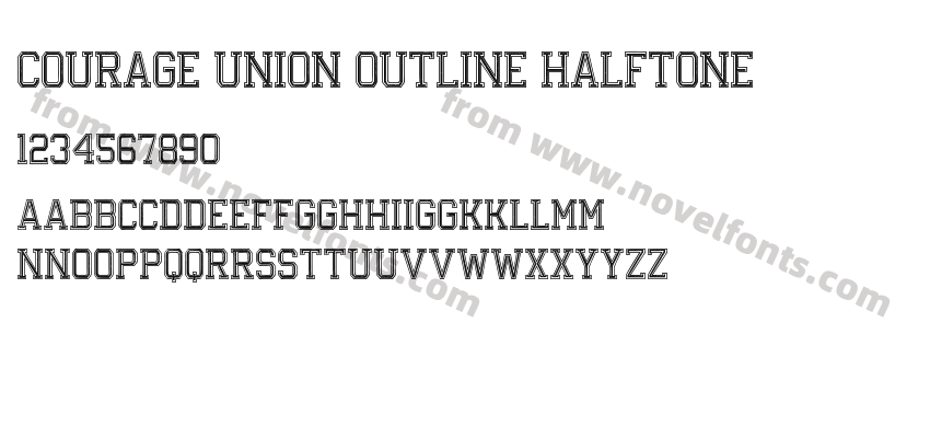 Courage Union Outline HalftonePreview