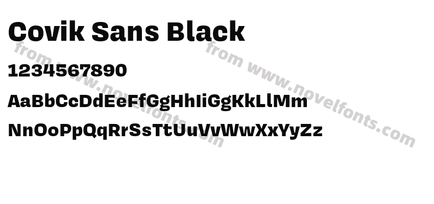 Covik Sans BlackPreview