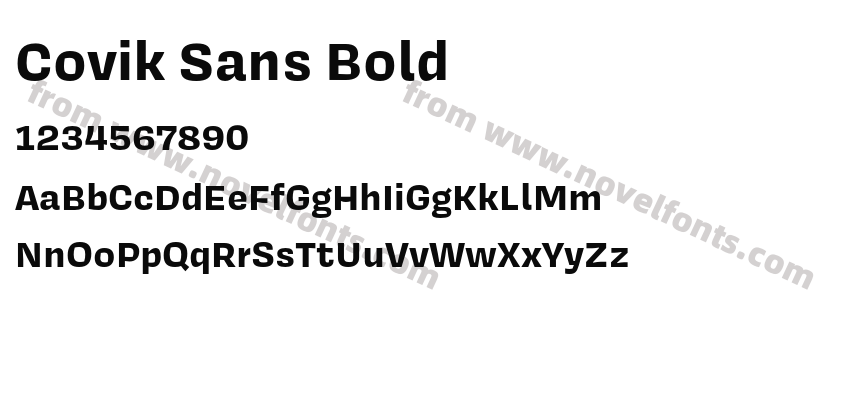 Covik Sans BoldPreview
