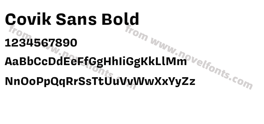 Covik Sans BoldPreview