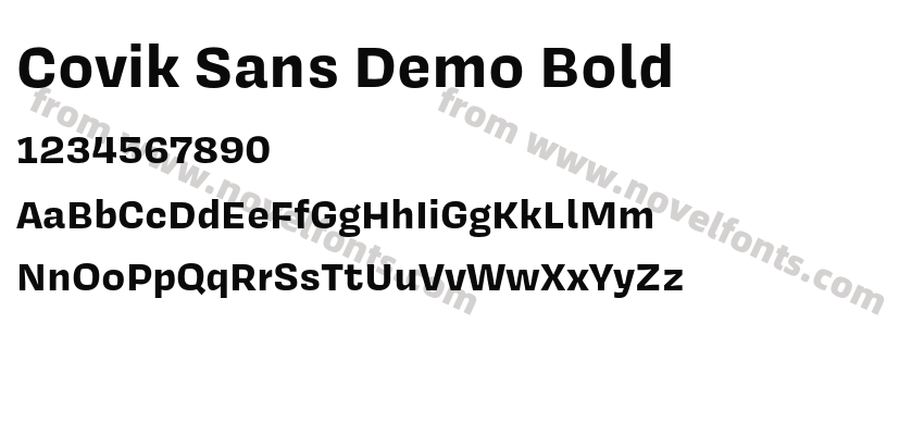 Covik Sans Demo BoldPreview