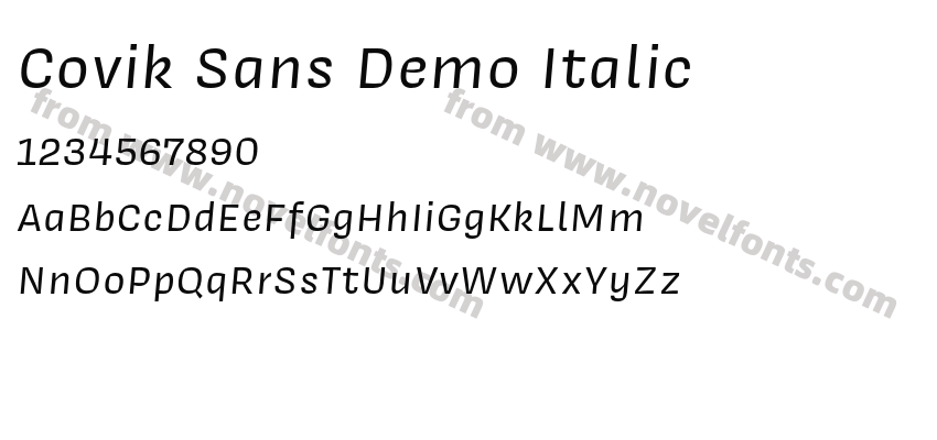 Covik Sans Demo ItalicPreview