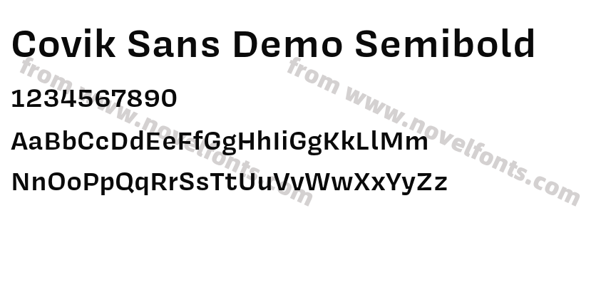 Covik Sans Demo SemiboldPreview