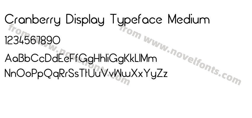 Cranberry Display Typeface MediumPreview