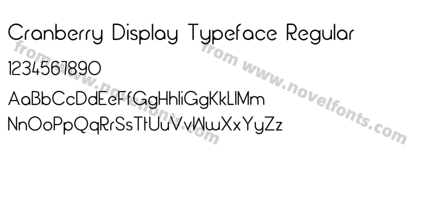 Cranberry Display Typeface RegularPreview