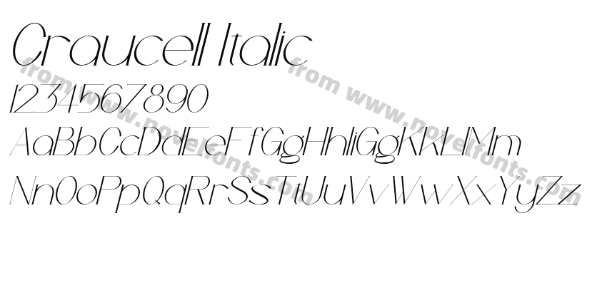 Craucell ItalicPreview