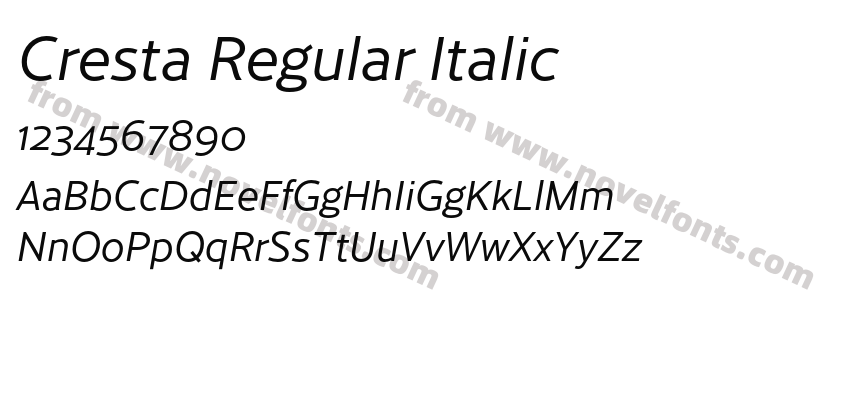 Cresta Regular ItalicPreview
