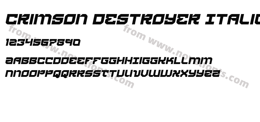Crimson Destroyer ItalicPreview