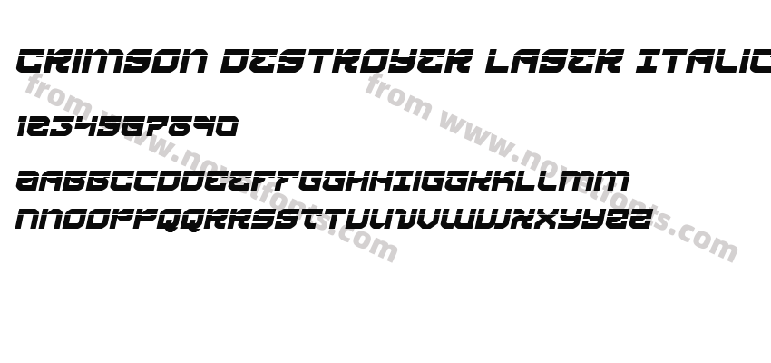 Crimson Destroyer Laser ItalicPreview